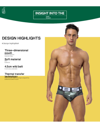 Cotton Fabric Comfortable Light Camouflage Briefs