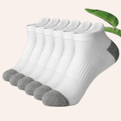 6/12 Pairs High Quality Cotton Socks Men Women Sports Solid Color Short Socks Cycling Breathable Mesh White Black Ankle Socks