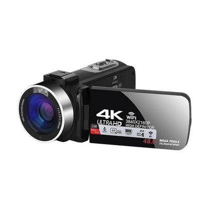 4K Professional Video Camera 48MP Ultra HD WiFi Vlog Live Stream Camera for YouTube 18X Digital Zoom 3.0" Touch Screen Camcorder