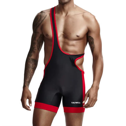 Men's Slim One Piece Bodysuit Shaper Wrestling Singlets Jumpsuits Sexy Underwear Bodywear Sports Bodybuilding Singlets Onesie