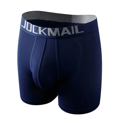 10 Color Jockmail Long Boxers Mesh Bag U Convex Anti-Drift Separation