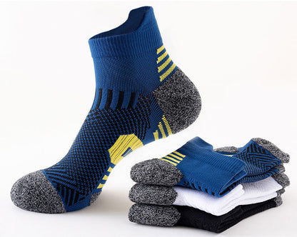 3Pair Professional Fitness Sports Socks Towel Bottom Non-Slip Running Socks Men Women Short Quick-Drying Basketball Training Sox