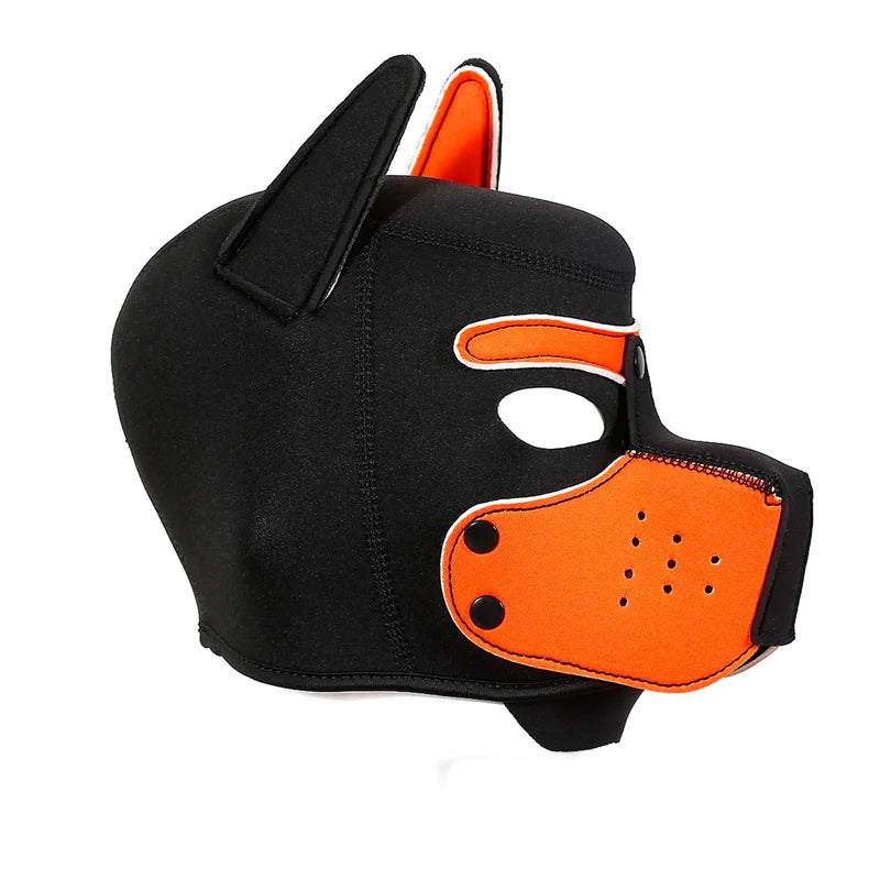 10 Colors Puppy Cosplay Costumes Increase Large Size Padded Rubber Full Head Hood Mask With Ears For Couples Dog Role Play Games