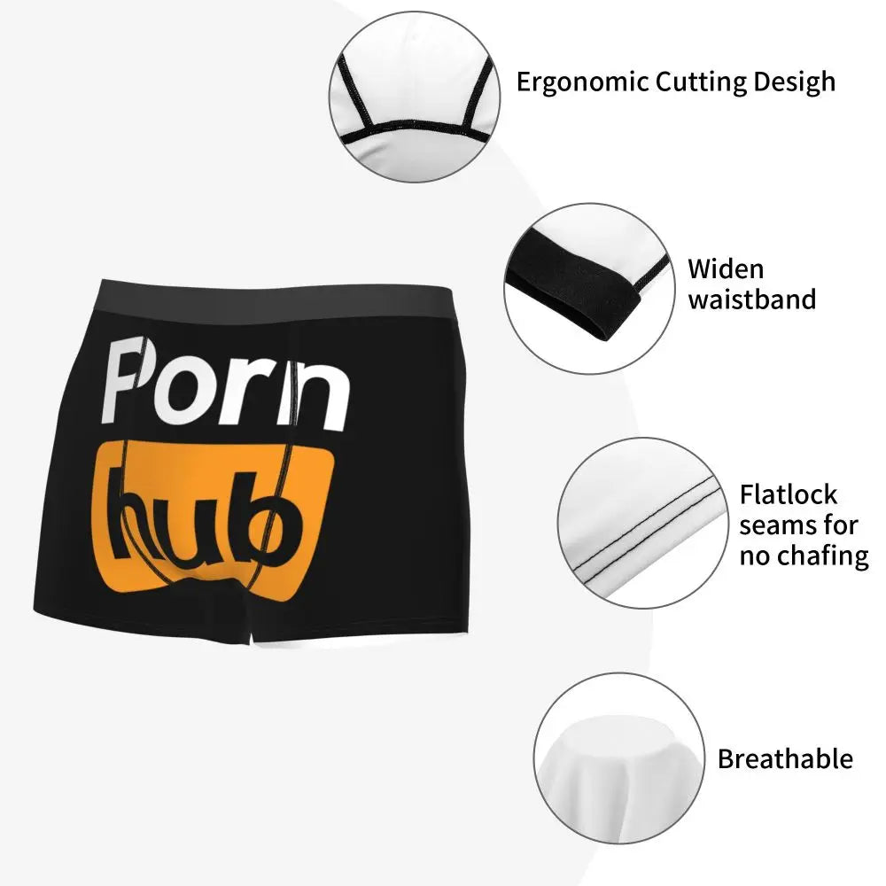 Custom Male Funny Porns Hub Underwear Boxer Briefs Breathable Shorts Panties Underpants