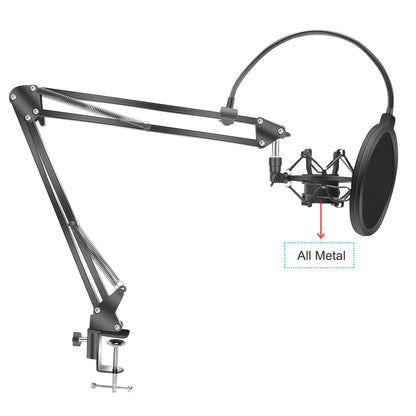 Professional Scissor Arm Stand For Bm800 Microphone Stand With A Spider Cantilever Bracket Universal Shock Mount Mic Holder