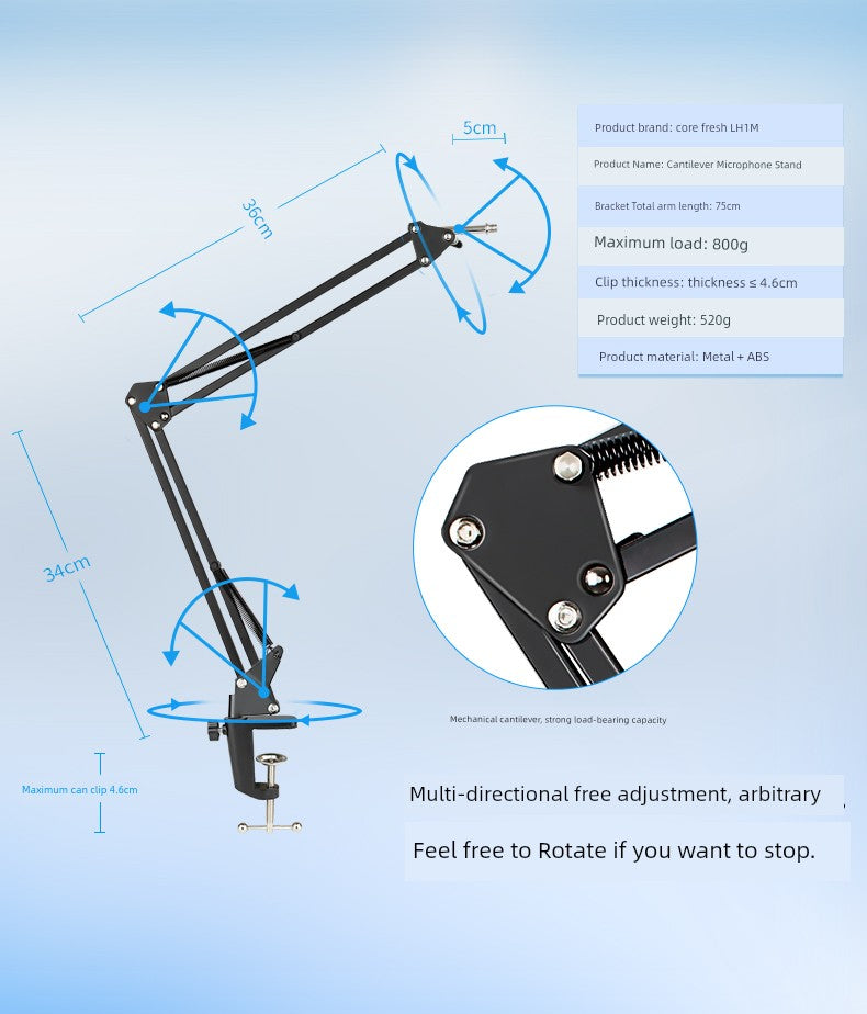 Core Fresh Microphone Sound Card Desktop Microphone Bracket