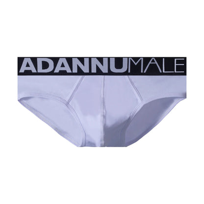 Adannu Men's Breathable  Cotton Three-dimensional U-bag High Fork Solid Briefs