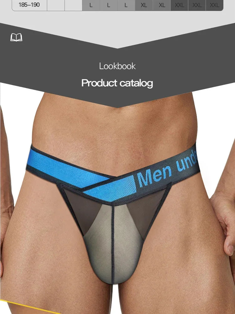 CMENIN Low Rise Men's Underwear Transparent Ultra-thin Mesh Brief