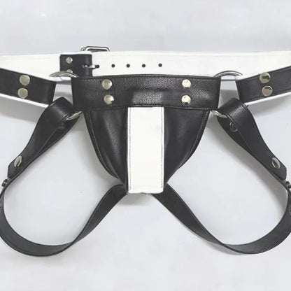 2024 Sexy Lingerie Mens Jockstrap Exotic pants Leather Harness Sexy Lingerie BDSM Bondage Fetish Gays Hombre Stage Nighclubwear