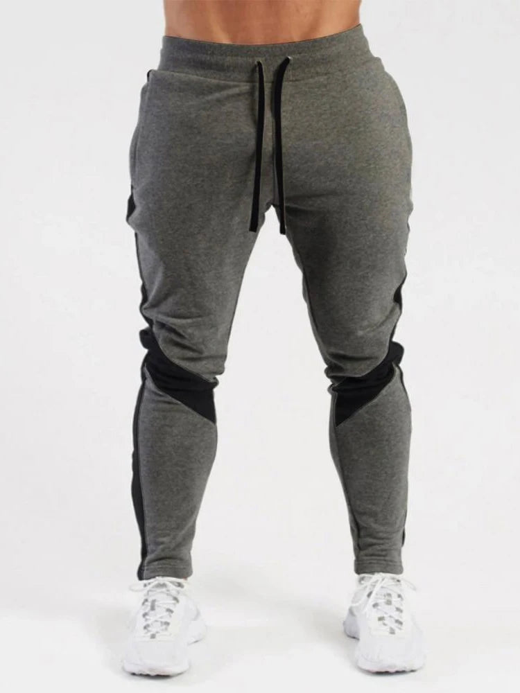 Winter new color plus fleece warm small legs men's sports pants fitness casual pants long pants