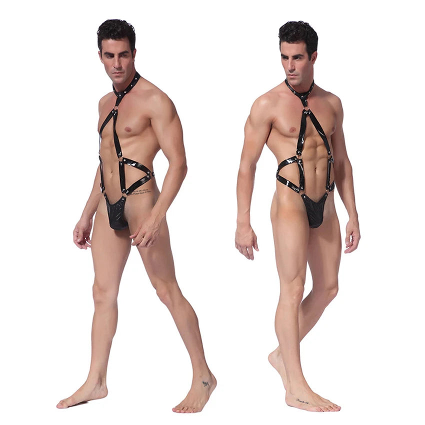 Sexy Erotic Bdsm Adult Men'S Panties Maid for Man Thong Underwear Sex Game Cosplay Role-Playing Costume 18 Leather Suit Disguise