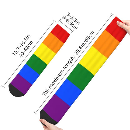 Gay Bear Paw Flag GLBT Mens Crew Socks Unisex Fun LGBT Lesbian Spring Summer Autumn Winter Dress Socks