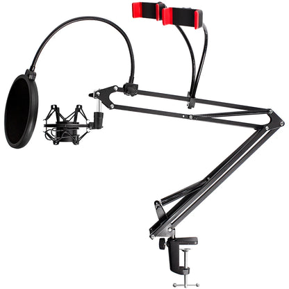 Professional Scissor Arm Stand For Bm800 Microphone Stand With A Spider Cantilever Bracket Universal Shock Mount Mic Holder