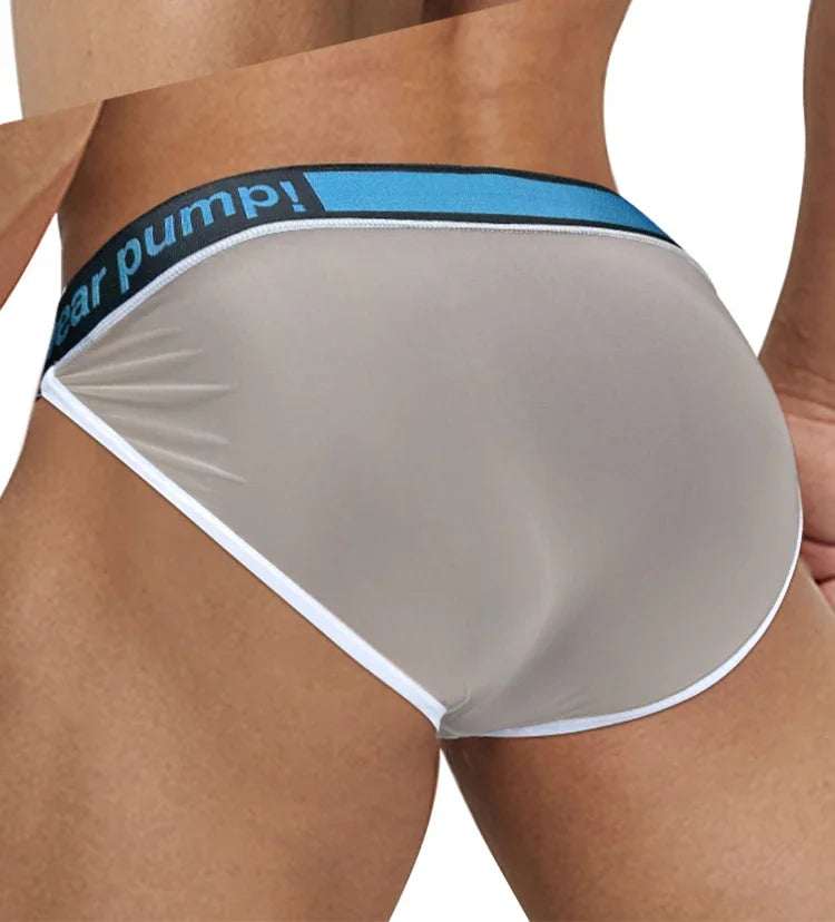 CMENIN Low Rise Men's Underwear Transparent Ultra-thin Mesh Brief