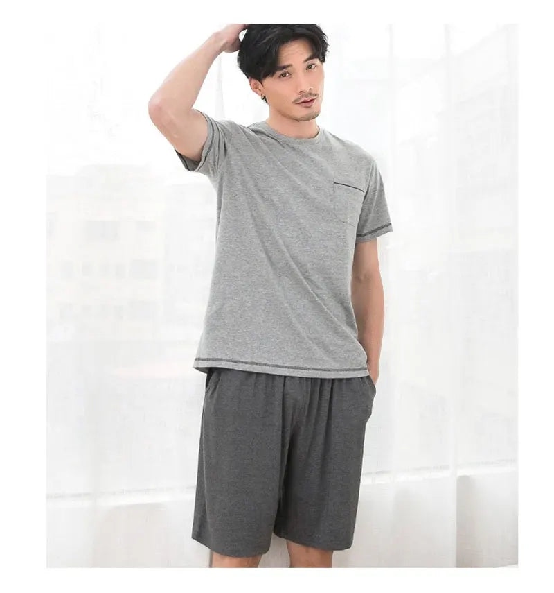 Men's Cotton Sleep Bottoms Plus Size 5XL Shorts Sleepwear Boxer Casual Lounge Wear Sleeping Short Pants Homewear Nightwear Homme