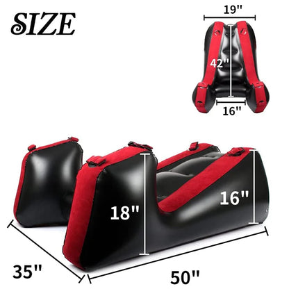 Love Seat Pillow For Positions Inflatable Seats Pillow For Couple Pvc Furniture Inflatable Portable Fun Exotic Red Sofa Bed