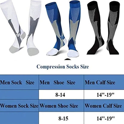 New Compression Socks 20-30mmhg High Stockings Men Women Sports Socks For Marathon Cycling Football Varicose Veins EU35-45 Meias