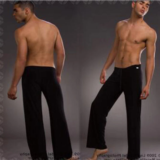 Men's ice Silk Pajamas Pyjamas Pants Lounge Pants Sleep Bottoms Sexy Trousers Soft Comfortable Lacing Loose Home Pants Men gay