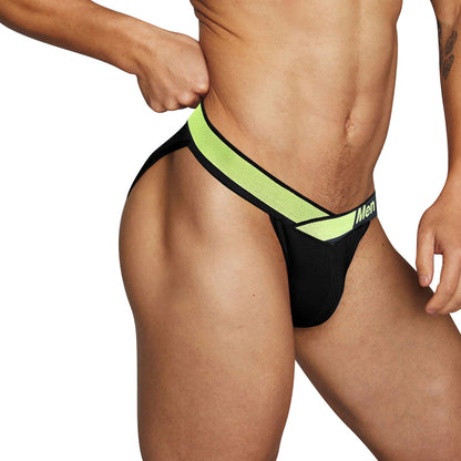 CMENIN Men's Underwear High Cut Bikini Jockstrap Underwear Gradient Elastic Band