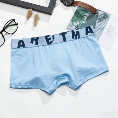 2pcs Men's Boxers Briefs Low Waist Cotton Breathable Comfort U Convex Men's Youth Boxer Brief.