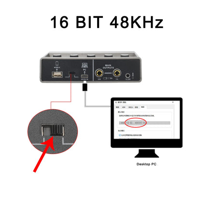 TEYUN Audio Interface 2 Channel 48V Diver-Free Computer Record Electric Guitar Echo Effects PC Recording External Sound Card Q16