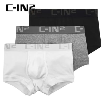 C-IN2 Men's Underwear Solid Color Cotton U Raised Pouch Bag Low-Rise