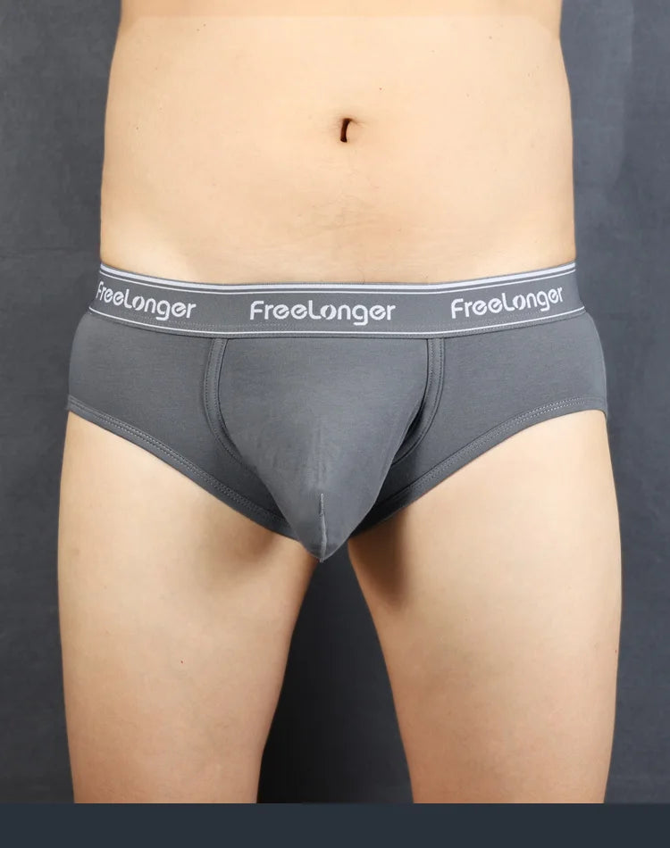 Men Breathable Seamless  U Pouch Boxer Briefs.