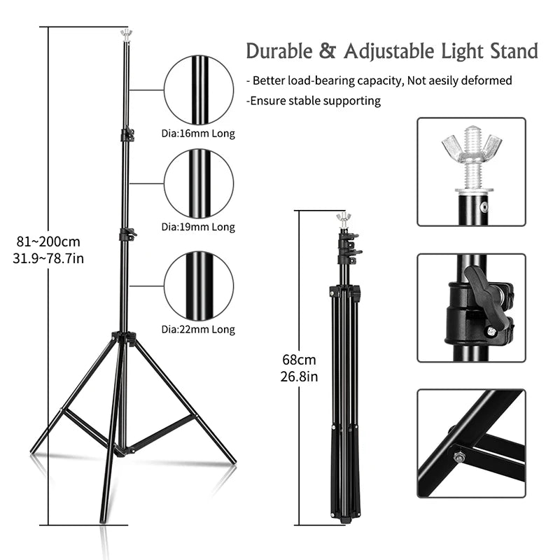 Photography Lighting Kit 2.6x3M Photo Background Muslin Backdrops & Softbox & Umbrella & Reflector& Light Stand For Photo Studio