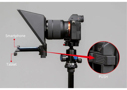 FEELWORLD Portable Teleprompter TP2 DSLR Camera with Remote Control Phone Recording Mini Inscriber Mobile Teleprompter