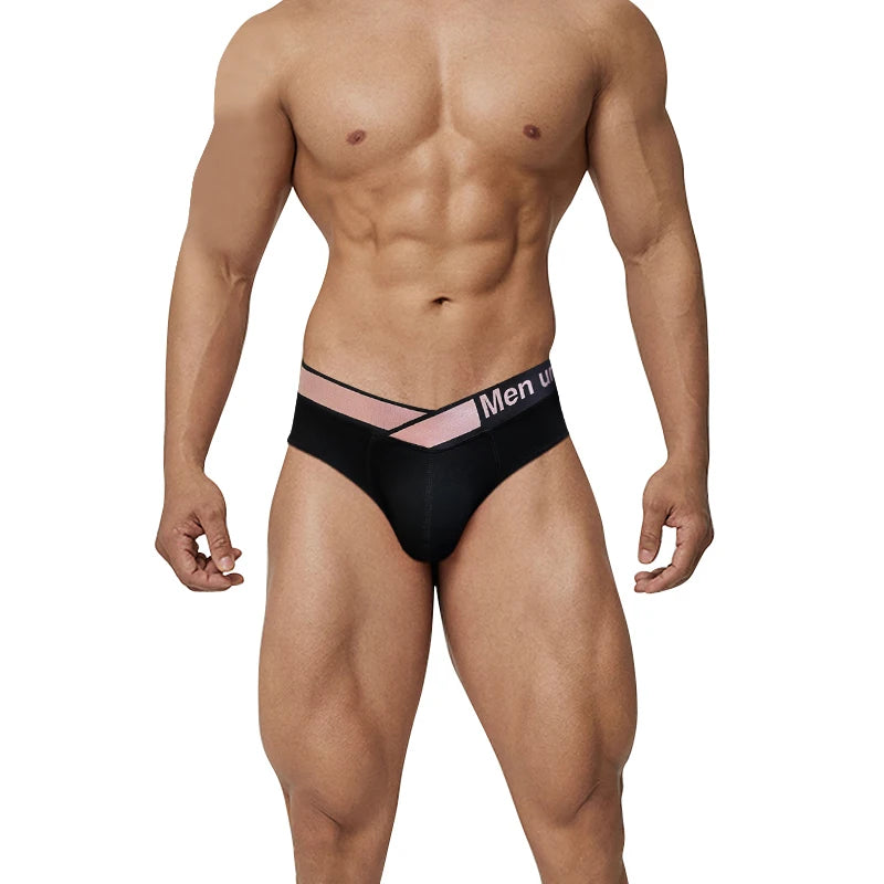 Sexy Male Modal Underwear Men Briefs U Convex Gay Men's Panties Breathable Soft Low Waist Mens Brief