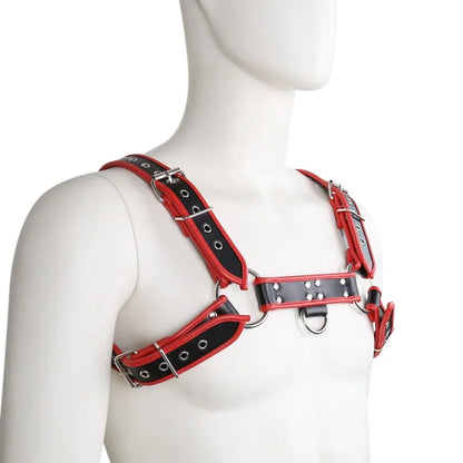 Fetish Male Lingerie Harness Men Clothing Tank Top Sexual Body Leather Chest Harness Belt Strap Punk Rave Costumes for Adult Sex