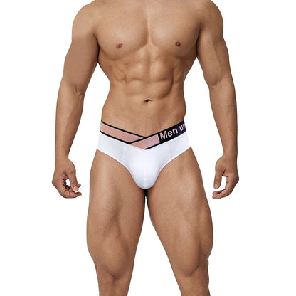 Sexy Male Modal Underwear Men Briefs U Convex Gay Men's Panties Breathable Soft Low Waist Mens Brief