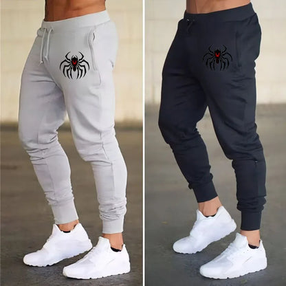 New Men 2D Spider Print Casual Sports Pants Running Workout Jogging Long Pants Gym Sport Trousers for Men Jogger Sweatpants