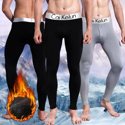 Men's Tight Sports Pants Slim Pants Autumn And Winter Thermal Pants, Plush Thickened High Stretch Quick Drying Compression Pants