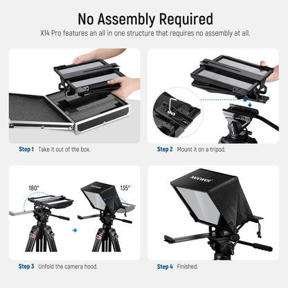 NEEWER X12 X14 Pro X17 II Remote Teleprompter 14-inch Aluminum alloy Teleprompter With Remote Control For iPad Pro DSLR Camera