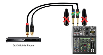 AM-AX4 Mini 4 Channels Individual 48V Phantom Power Mobile 99 DSP Effects Bluetooth USB Computer Play Record Podcast Audio Mixer