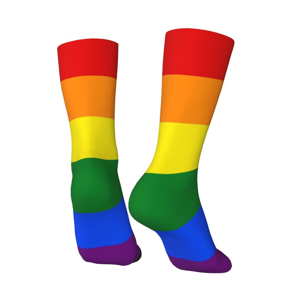 Gay Bear Paw Flag GLBT Mens Crew Socks Unisex Fun LGBT Lesbian Spring Summer Autumn Winter Dress Socks