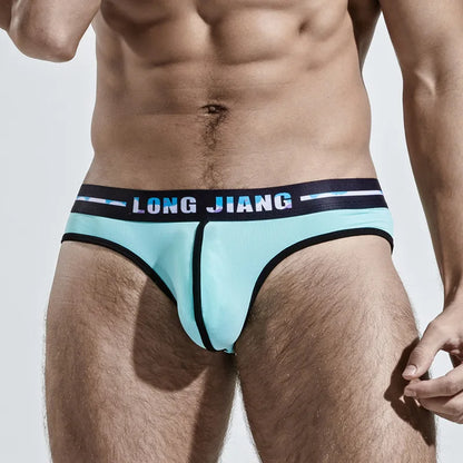 Mens Sexy Underwear Gay Sexy Briefs Transparent Man Underwear Slip Breathable Silky Quick-Drying U-convex Pouch Underpants Thong