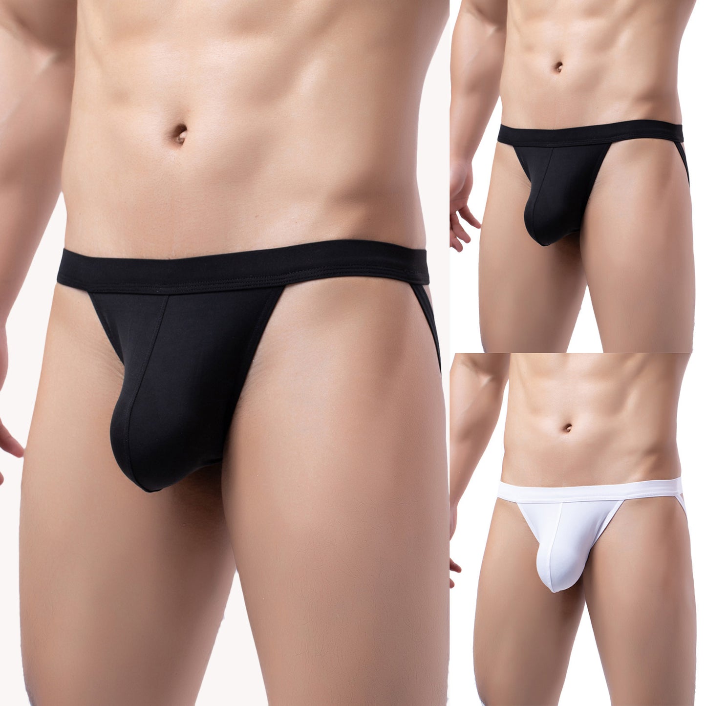 Pure Cotton Briefs Low Waist Sexy Men's Thongs and G String Underwear Seamless Jockstrap Panties for Men Shorts Bikinis Briefs