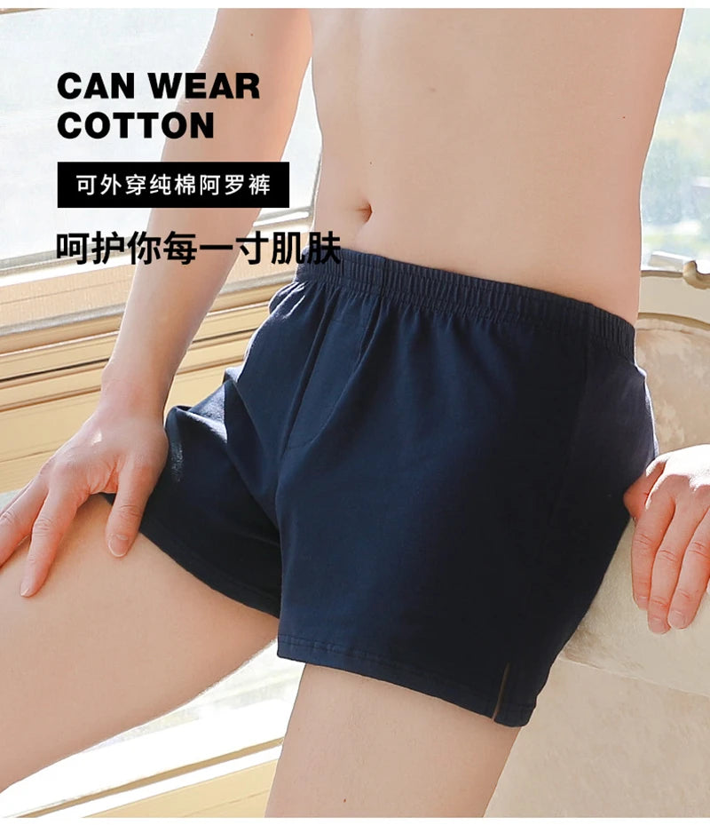 New Arrival Men Underwear Boxers Cotton Soft Breathable Mens Boxer Trunks Home Wear Loose Shorts Male Panties Cueca Calzoncillos