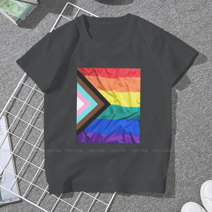 PROGRESS PRIDE FLAG LGBT NEW PRIDE FLAG RAINBOW EQUALITY Unique TShirt for Girl 4XL Creative Graphic T Shirt Hot Sale