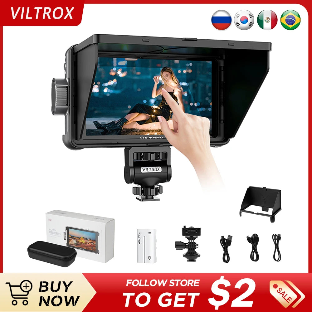 VILTROX DC-550 Pro 5.5 Inch Profissional Camera Studio Monitors 4K HDMI Touch Screen Field 3D LUT Director Monitor 1920x1080