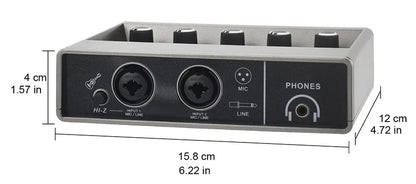 TEYUN Audio Interface 2 Channel 48V Diver-Free Computer Record Electric Guitar Echo Effects PC Recording External Sound Card Q16