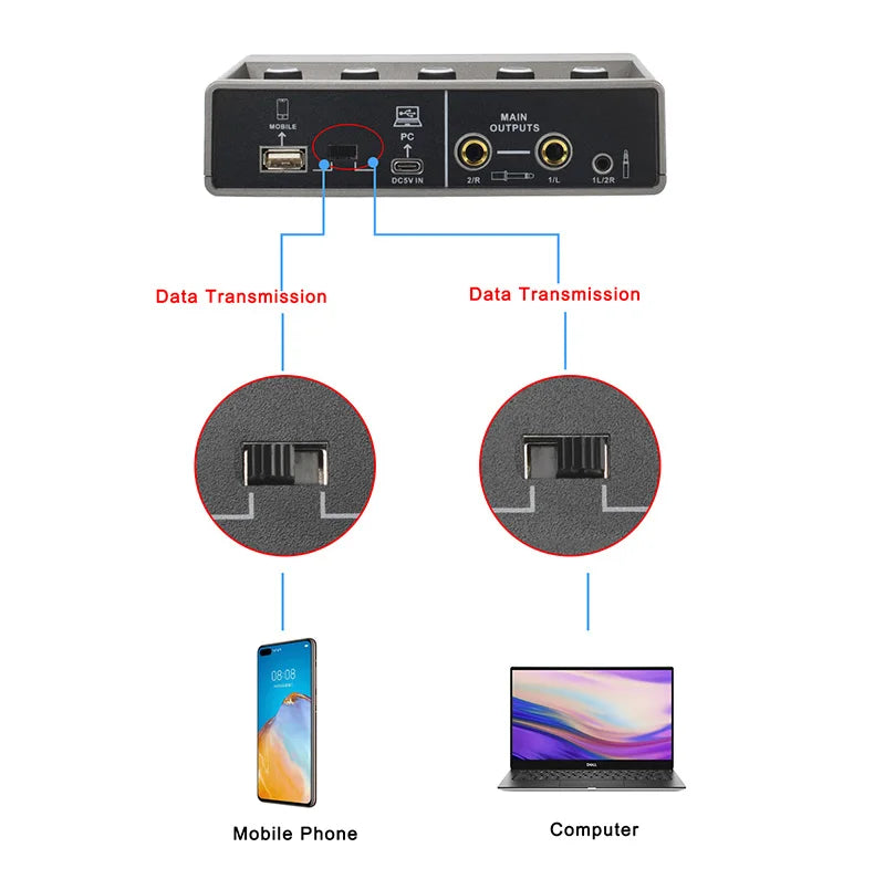 TEYUN Audio Interface 2 Channel 48V Diver-Free Computer Record Electric Guitar Echo Effects PC Recording External Sound Card Q16