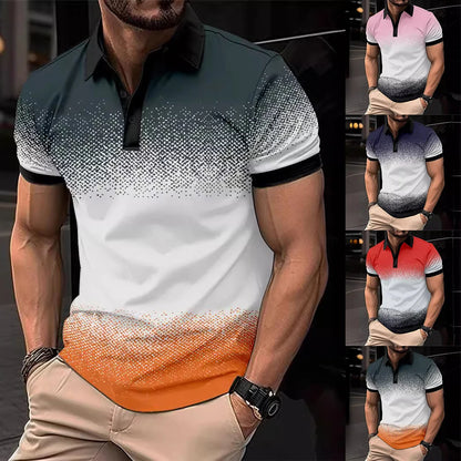 Mens Casual Short Sleeve Tops Button V-Neck Muscle Fitness Workout Blouse Tee