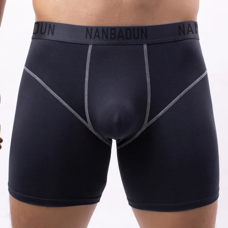 Men Long Boxers Men Underwear Sexy U Convex Male Panties Soft Modal Friction Prevention Leg Men Long Boxershorts Man Underpants