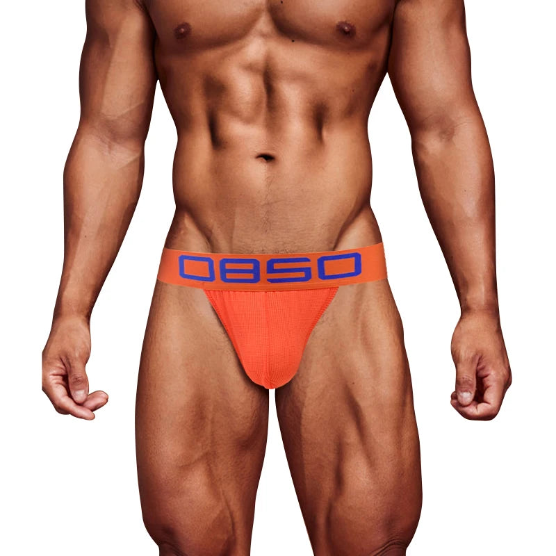 3pcs Men's Jockstrap Mesh Low Waist Breathable Penis Pouch Jock Strap