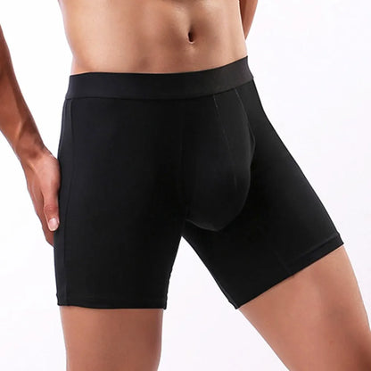 Men's Middle Leg Breathable Cotton Boxer Briefs