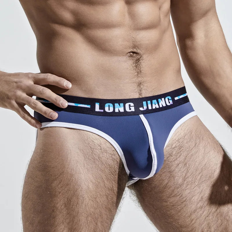Mens Sexy Underwear Gay Sexy Briefs Transparent Man Underwear Slip Breathable Silky Quick-Drying U-convex Pouch Underpants Thong
