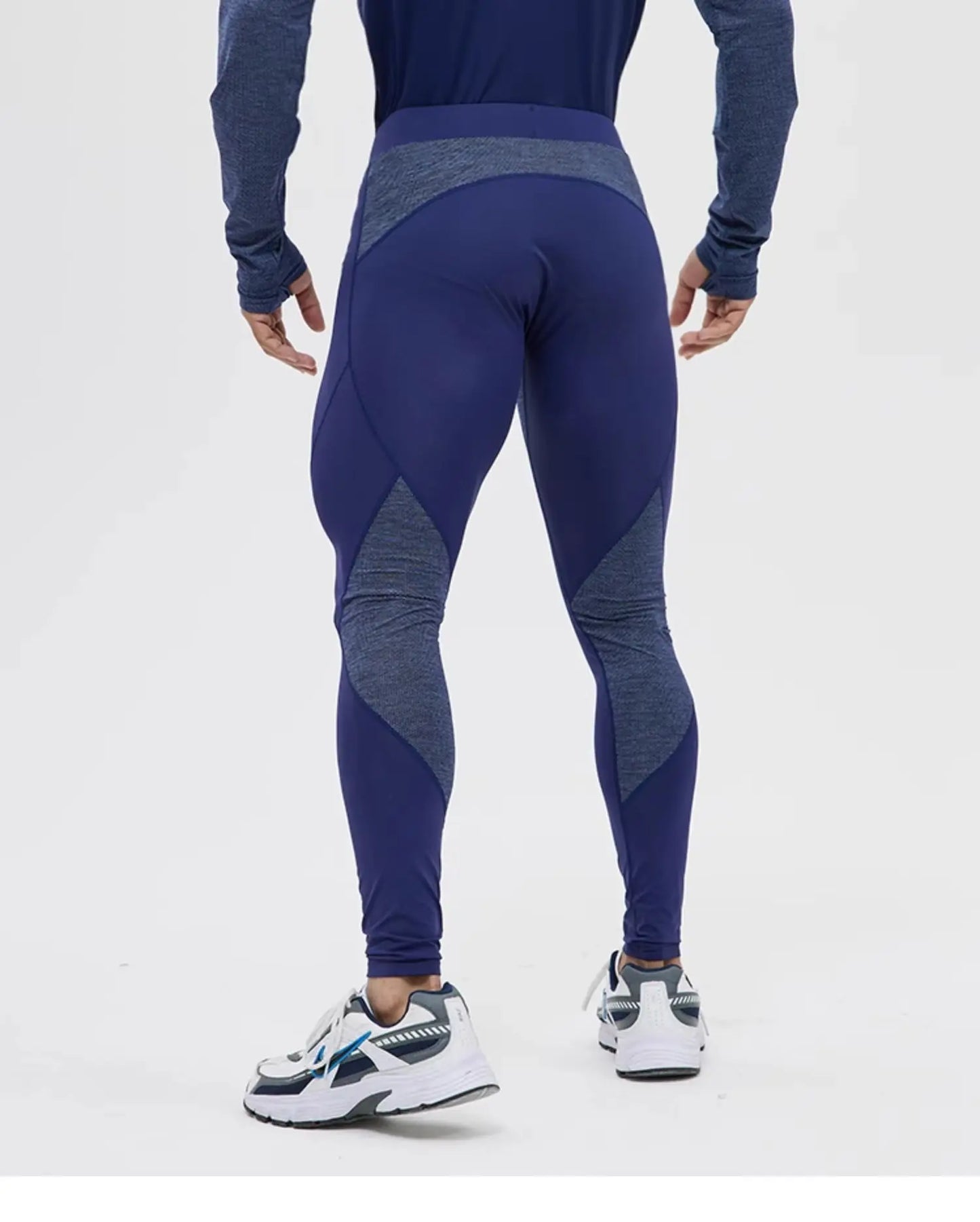 Blue Men's Tight Fitness Running Pants Leggings Plus Size Training Joggers Clothing Sweat Trousers